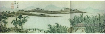 inconnu Hydropanorama vieille Chine encre Peinture à l'huile